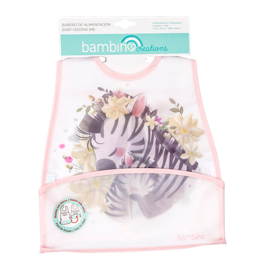 Babero Impermeable con Bolsillo - Cebra Floral