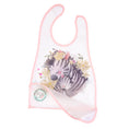 Cargar la imagen en la vista de la galería, Babero Impermeable con Bolsillo - Cebra Floral
