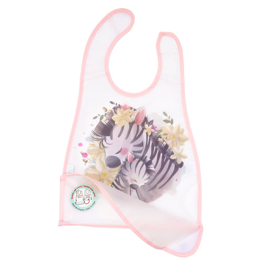 Babero Impermeable con Bolsillo - Cebra Floral