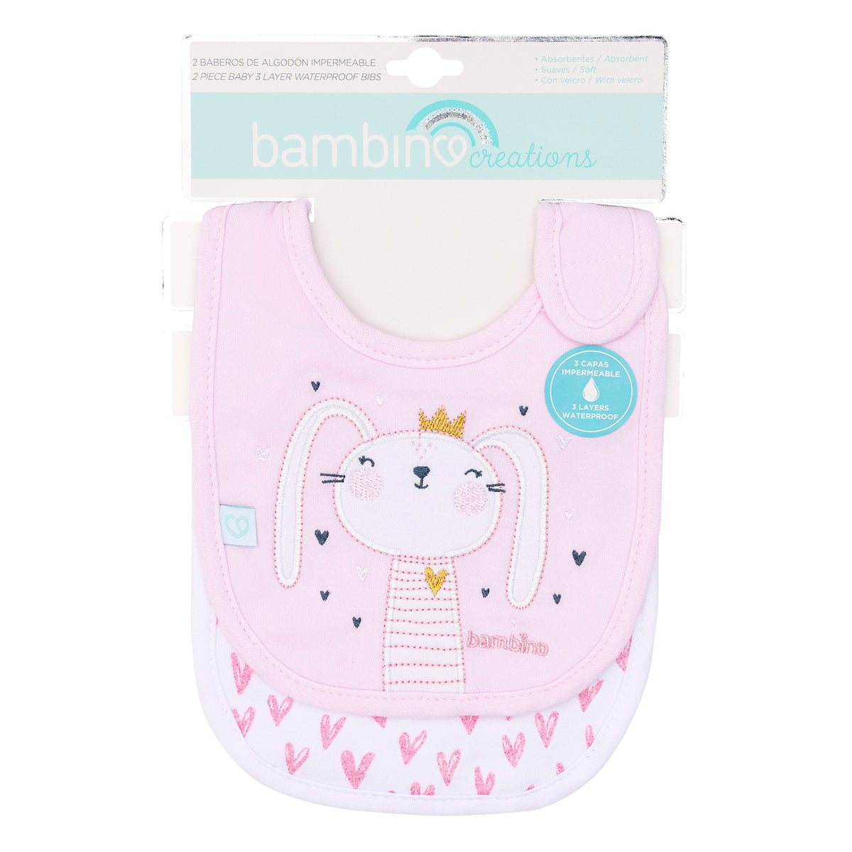 Set Baberos Triple Capa Conejita