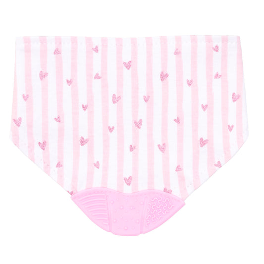 Bandana Algodón con Mordedor - Corazones y Lineas