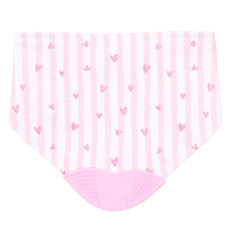 Bandana Algodón con Mordedor - Corazones y Lineas