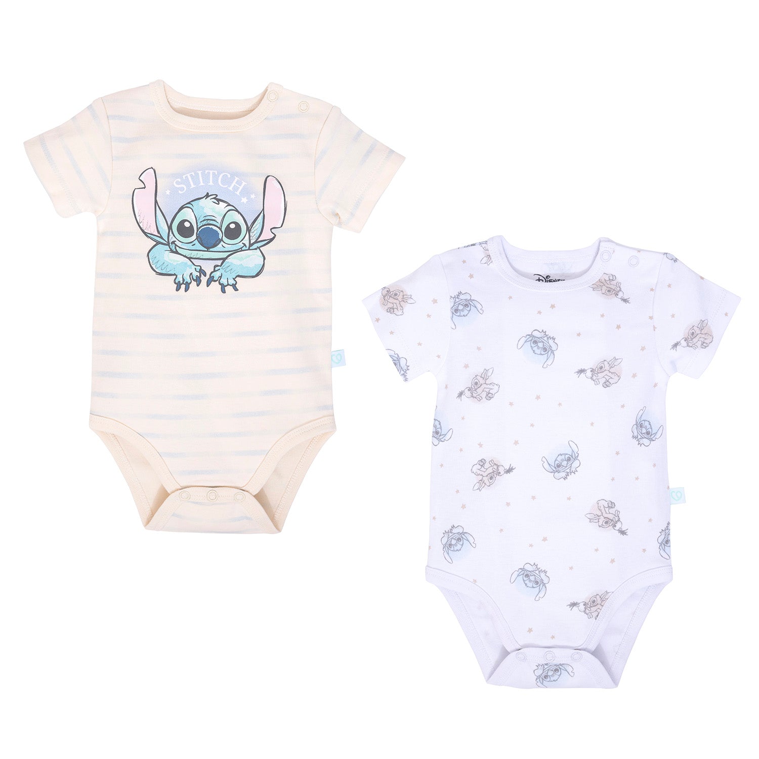 Stitch Bipack de Bodies Manga Corta 100% Algodón Disney - Stitch entre lineas