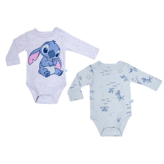 Stitch Bipack de Bodies Manga Larga 100% Algodón Disney