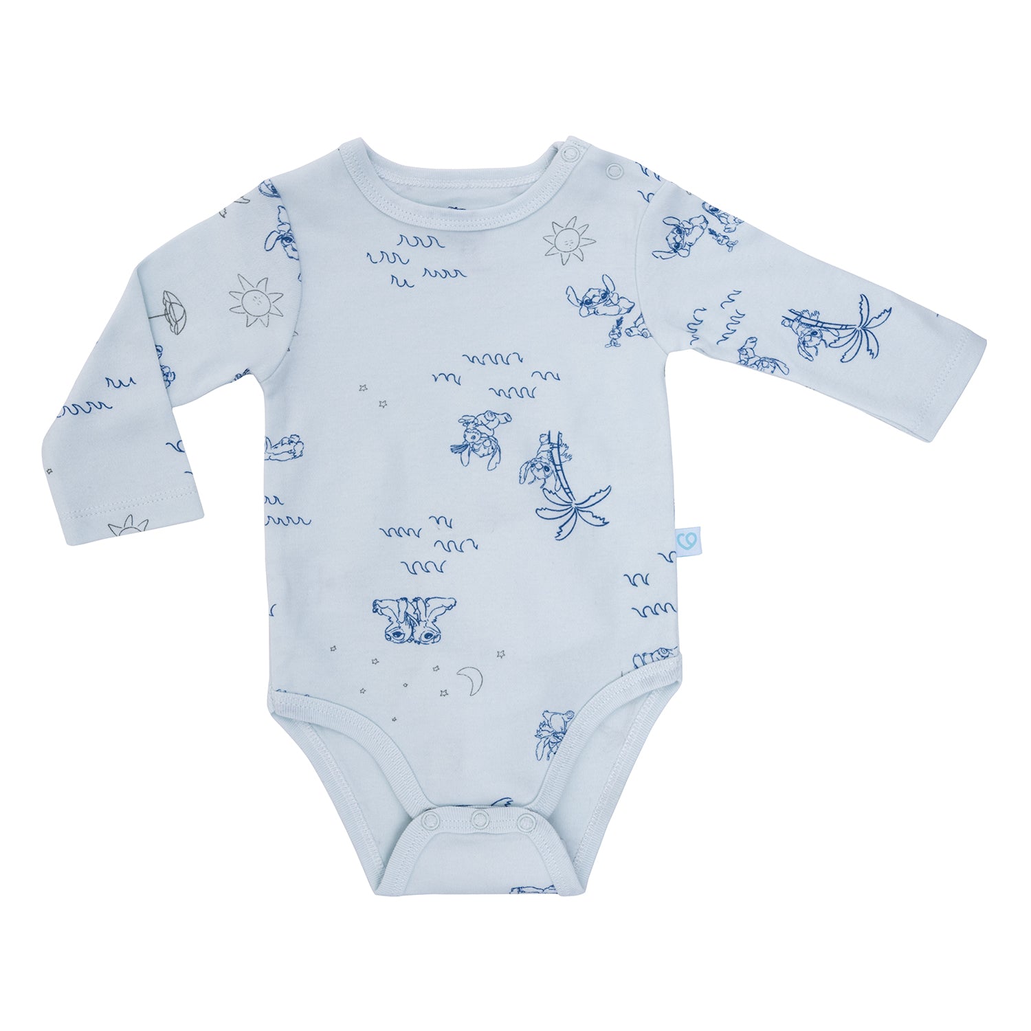 Stitch Bipack de Bodies Manga Larga 100% Algodón Disney