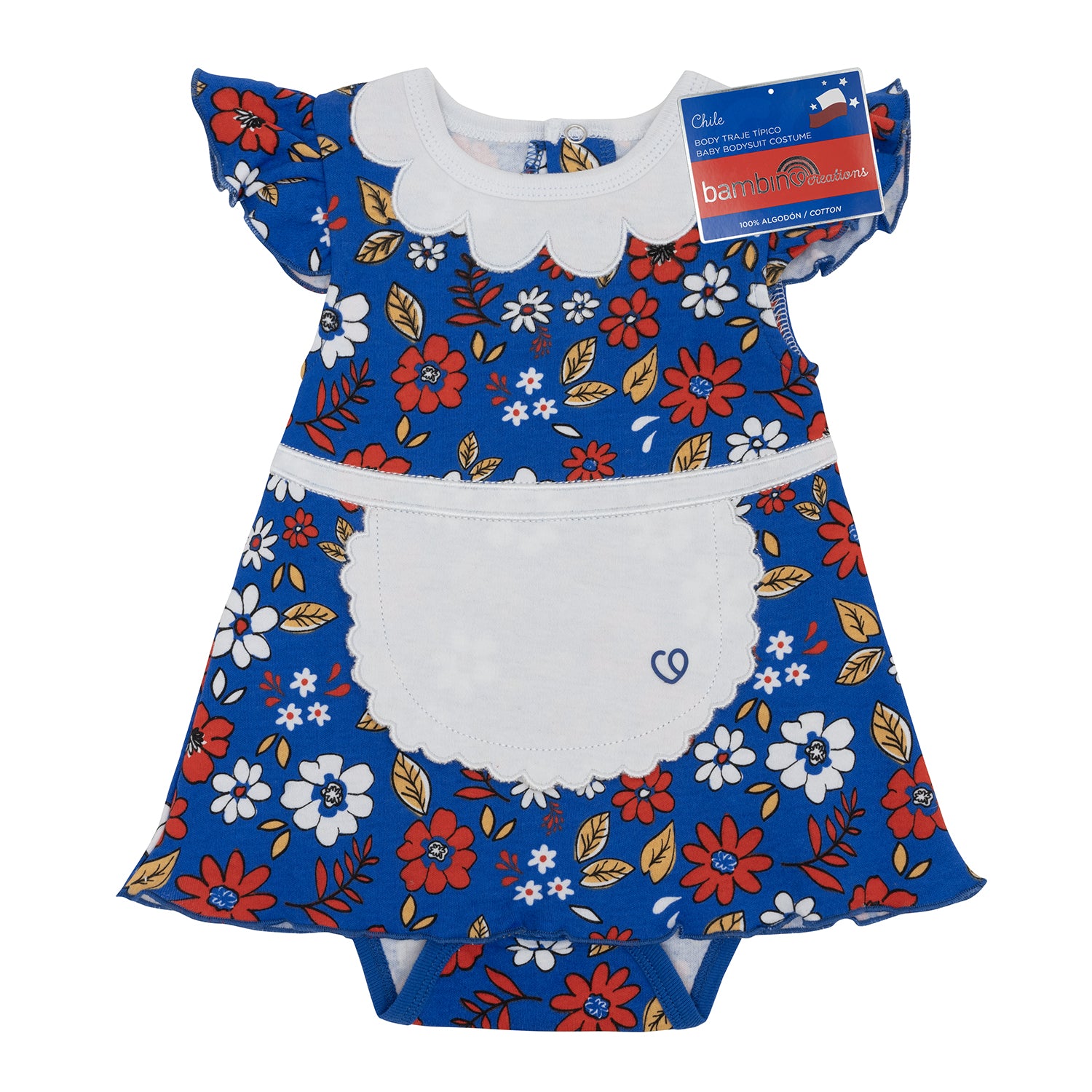 Body Vestido Fiestas Patrias 100% Algodón - Huasita Chilena