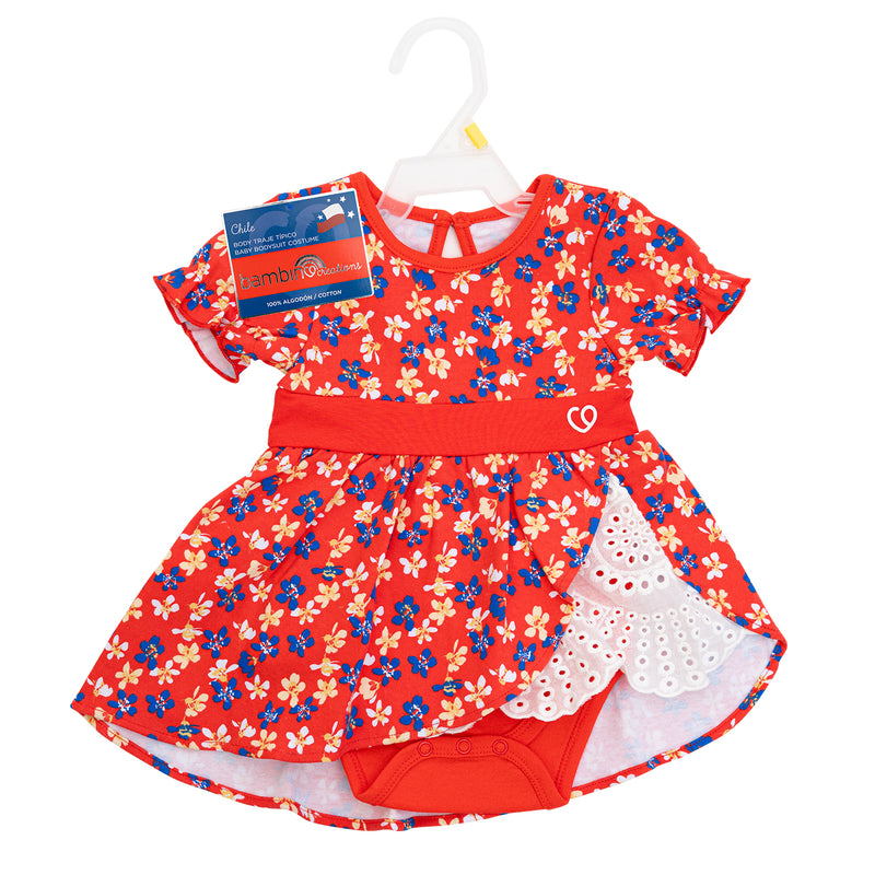 Body Vestido Fiestas Patrias 100% Algodón - Huasita con Delantal