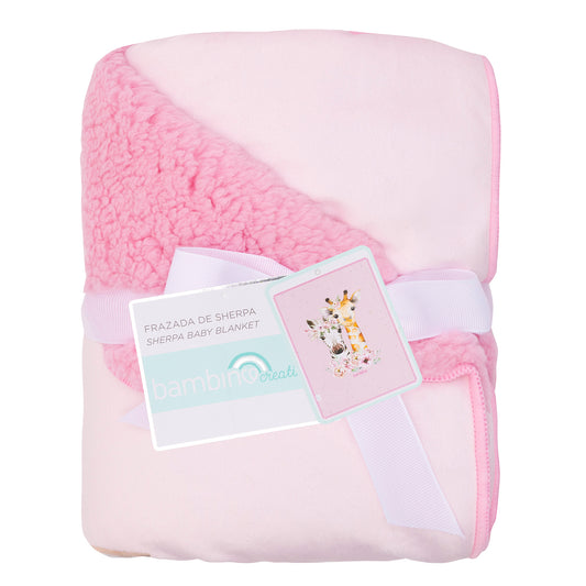 Frazada de Sherpa Doble Capa - Jirafa Floral