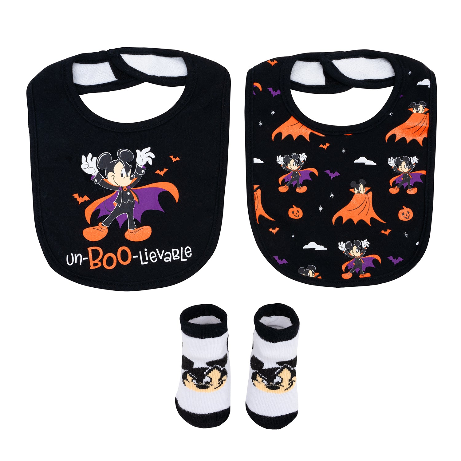 Mickey Halloween Set de 2 Baberos y Calcetines Disney - Mickey Booo