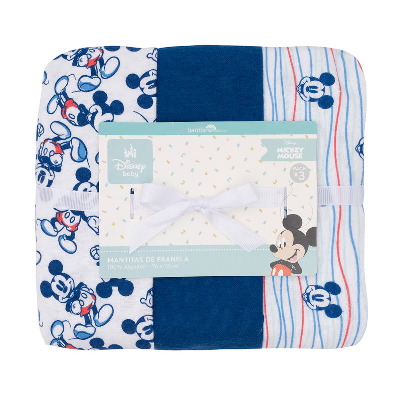 Set 3 Mantita Franela Niño Disney