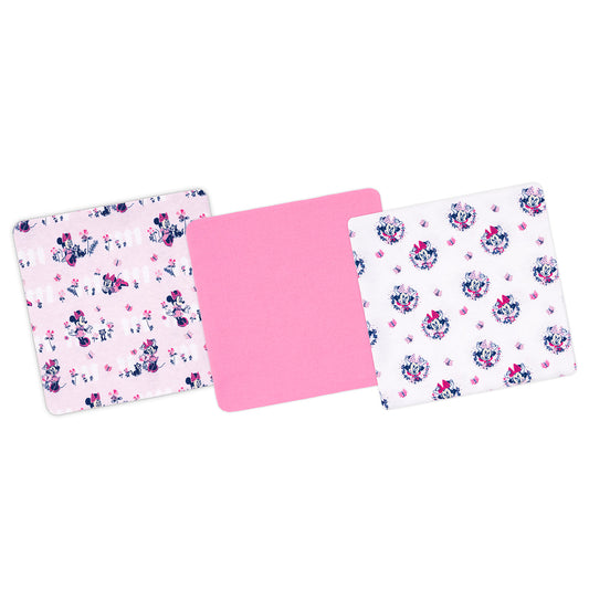Minnie Tripack de Mantitas de Franela Disney 100% Algodón - Minnie y Cintas