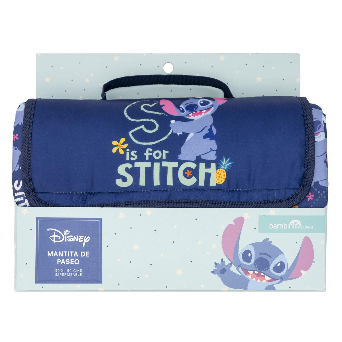 Manta de Juegos Impermeable Disney Stitch