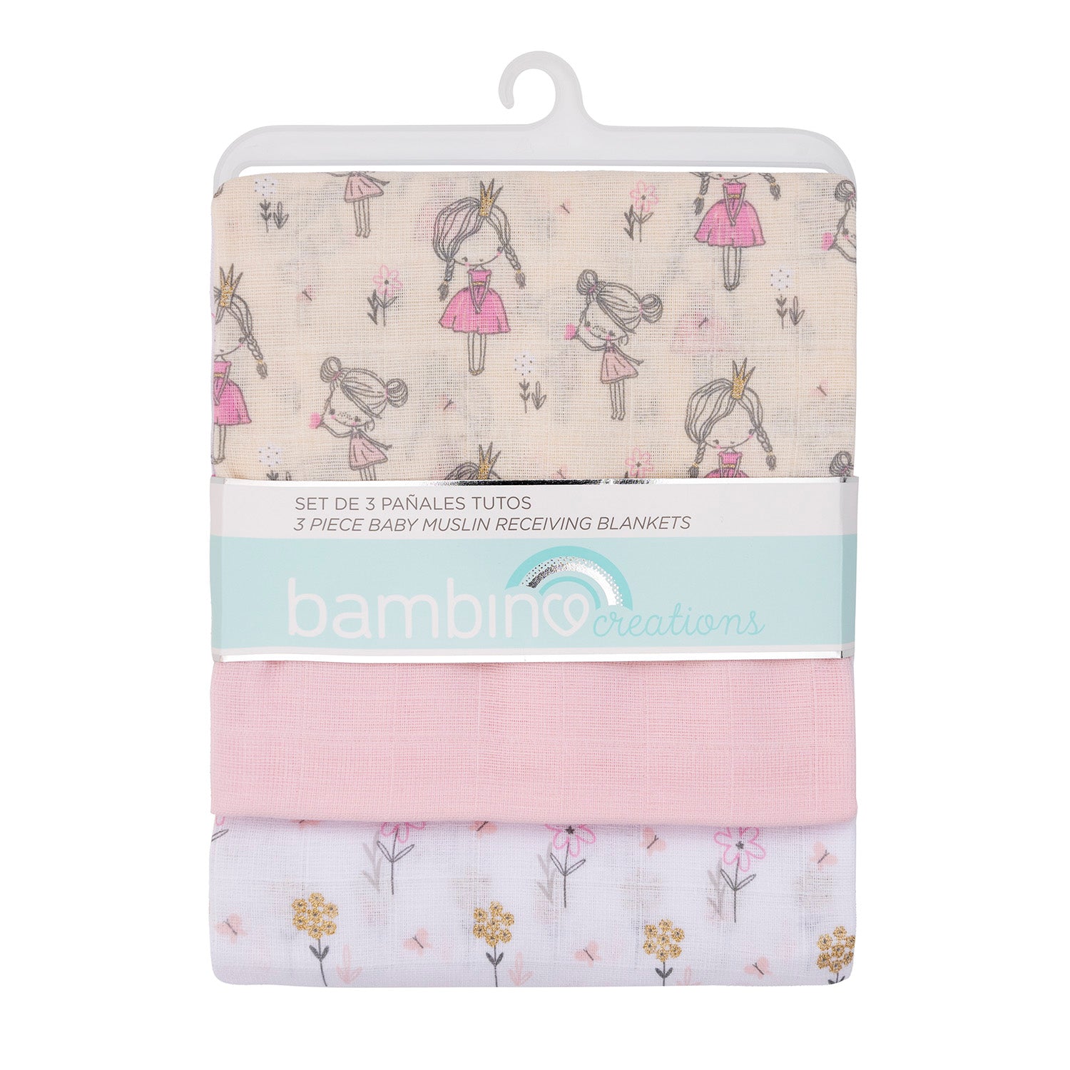 Pañales Tutos 100% Algodón Muselina - Princesa Floral