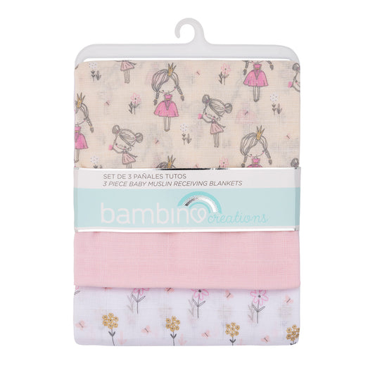 Pañales Tutos 100% Algodón Muselina - Princesa Floral