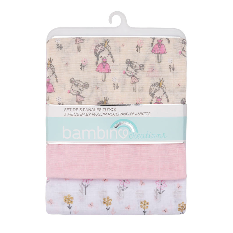 Pañales Tutos 100% Algodón Muselina - Princesa Floral