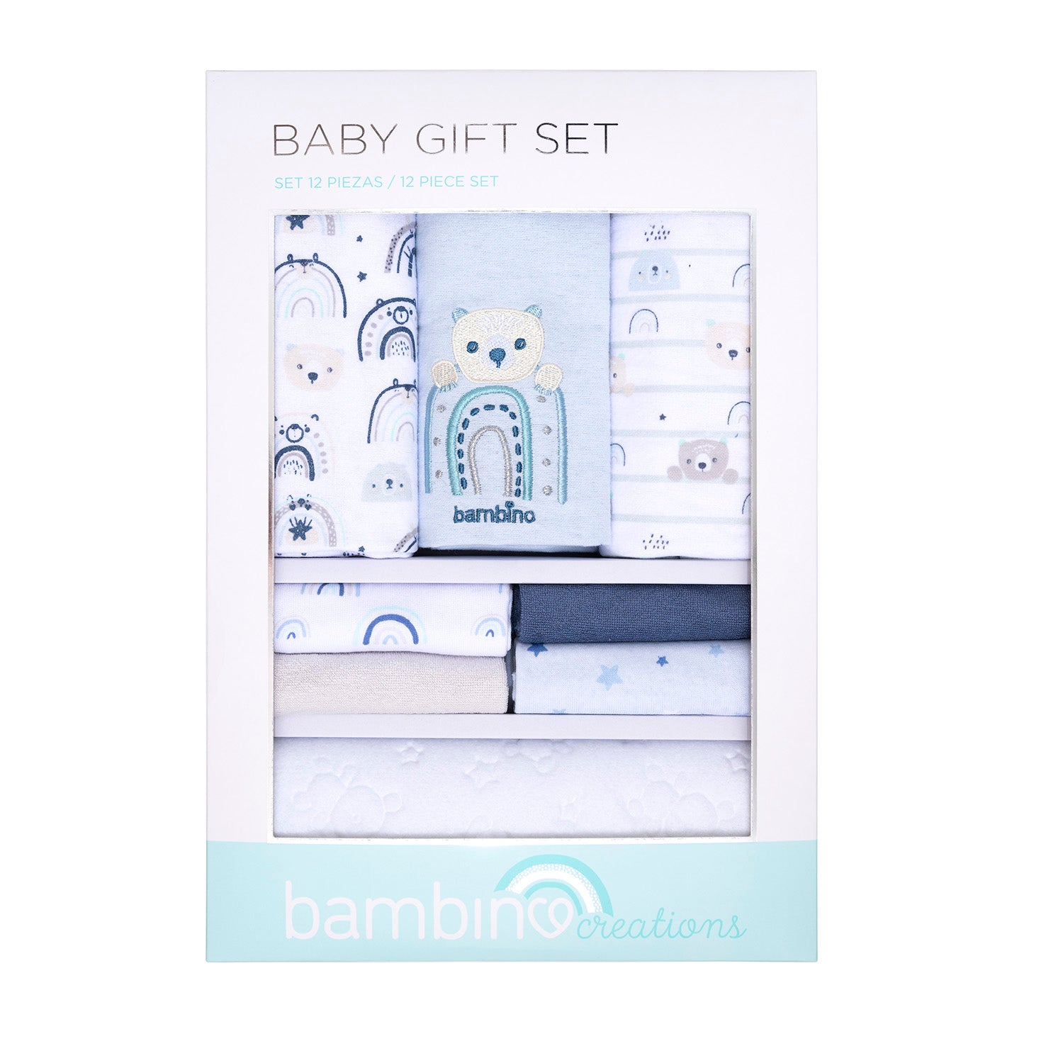Caja de Regalo Baby Shower - Arcoiris y Osos