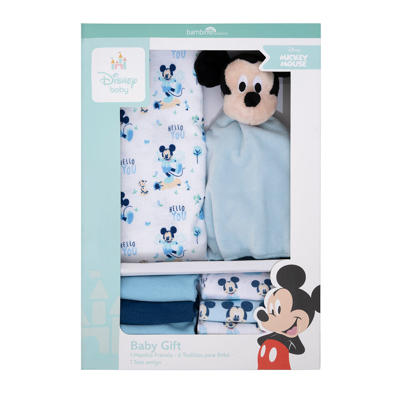 Set 8 Piezas Baby Gift Celeste Mickey Arboles Niño