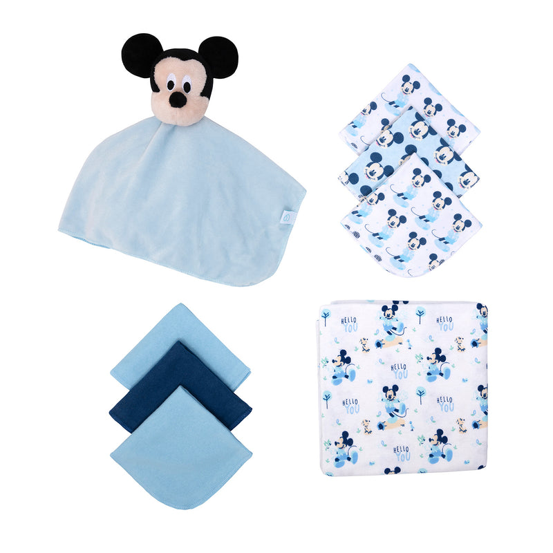 Set 8 Piezas Baby Gift Celeste Mickey Arboles Niño