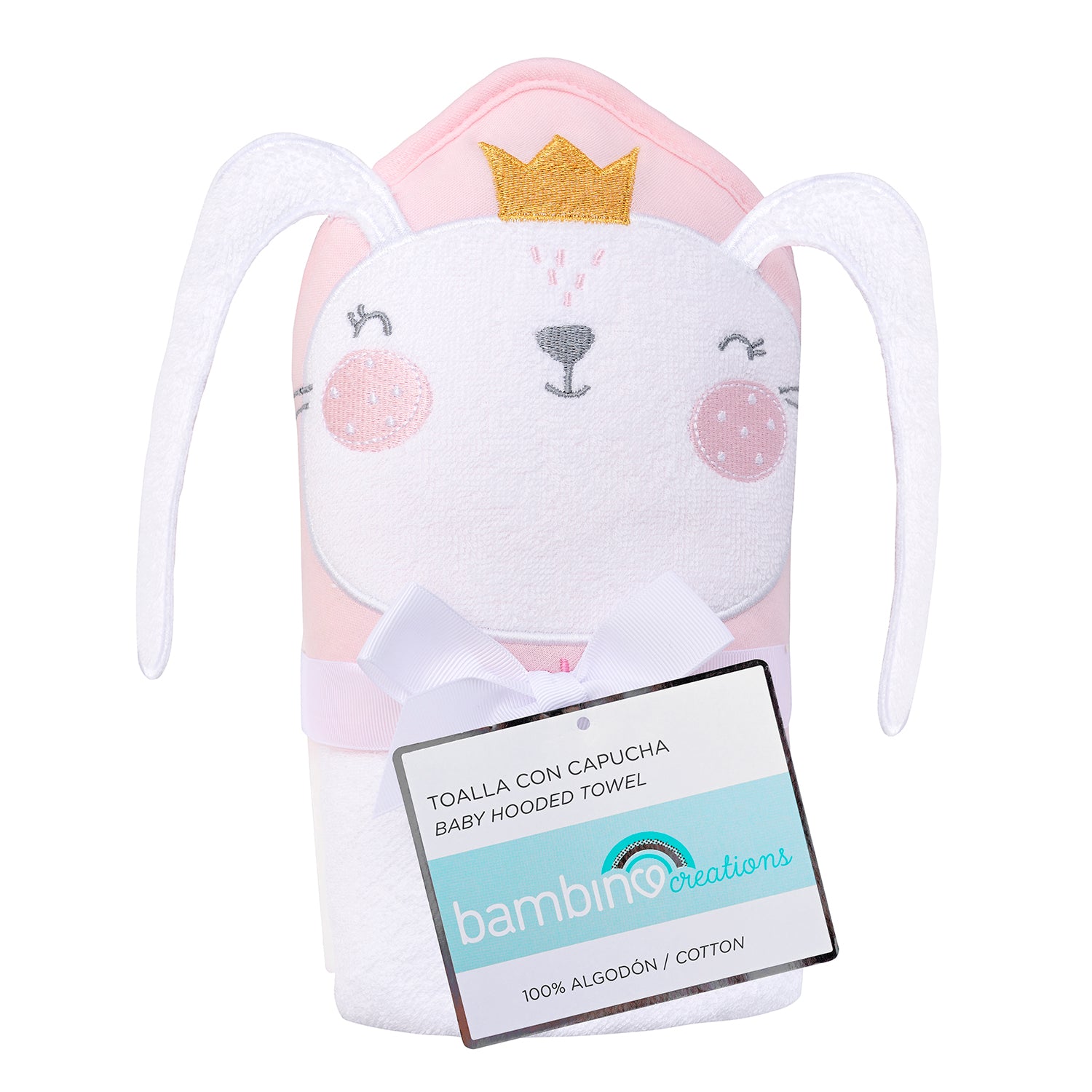 Toalla con Capucha 100% Algodón - Coneja Princesa