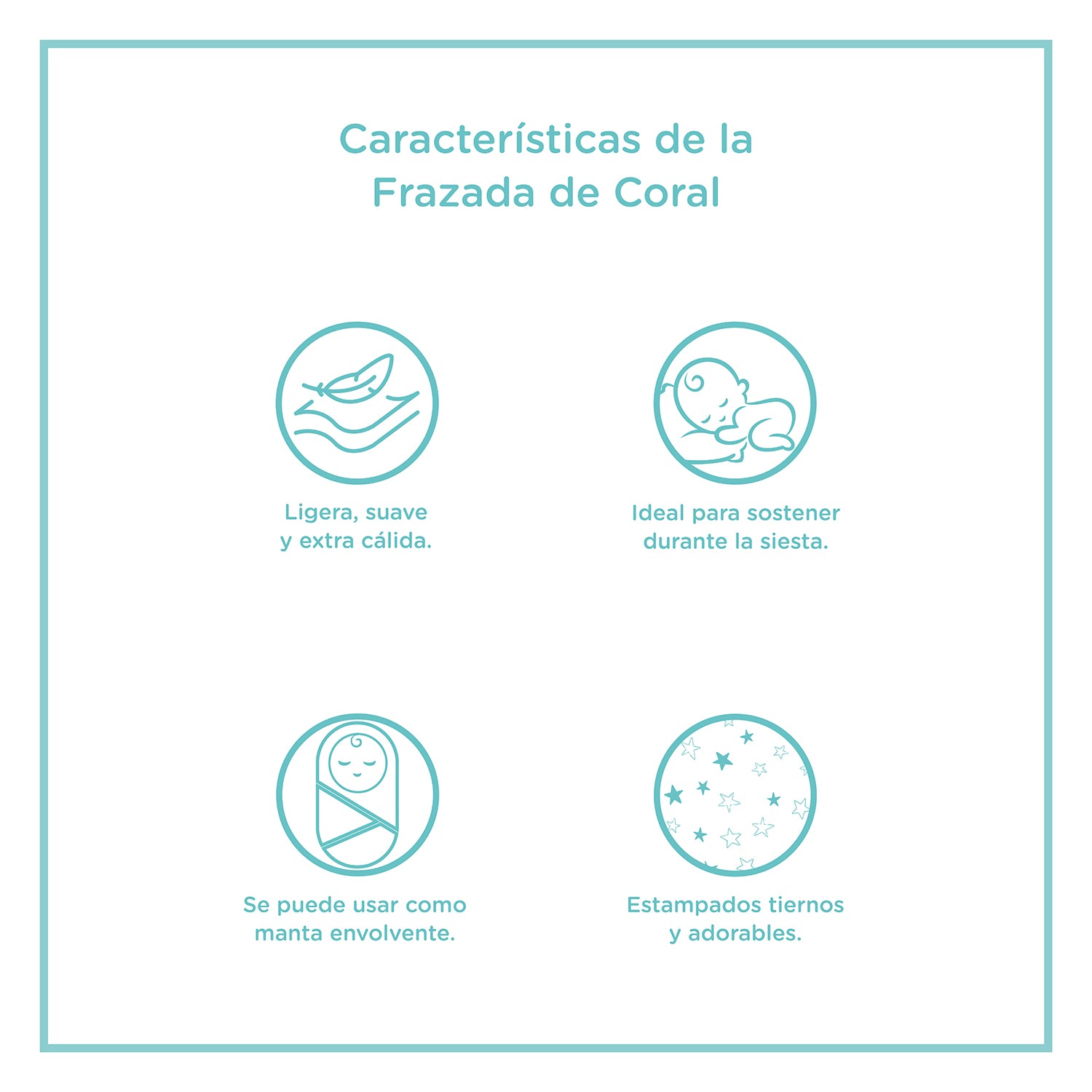 Frazada coral - oso arcoíris