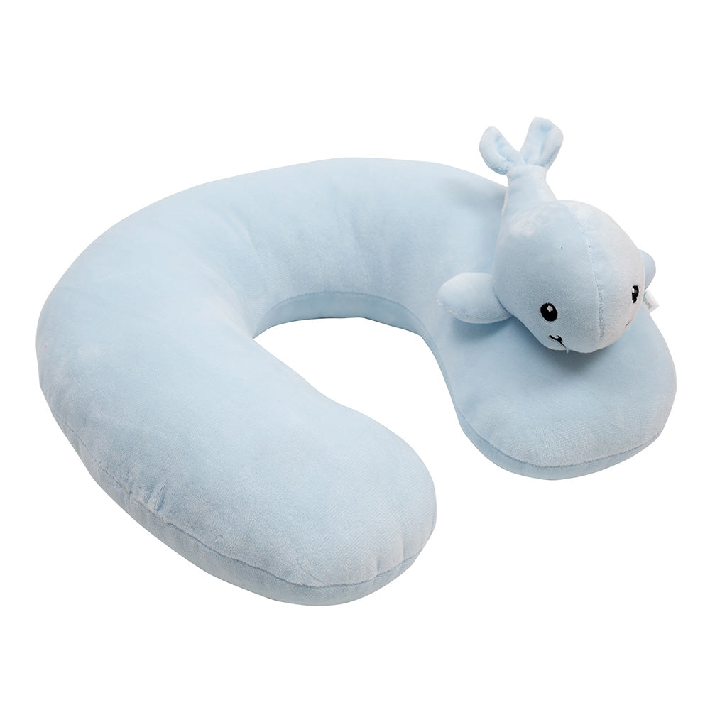 Cojín apoya cabeza azul ballena