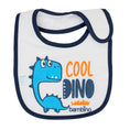 Cargar la imagen en la vista de la galería, Babero de algodón impermeable blanco dino
