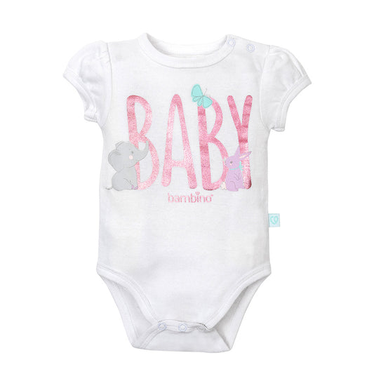 Bipack de bodies manga corta 100% algodón - baby elephant & bunny