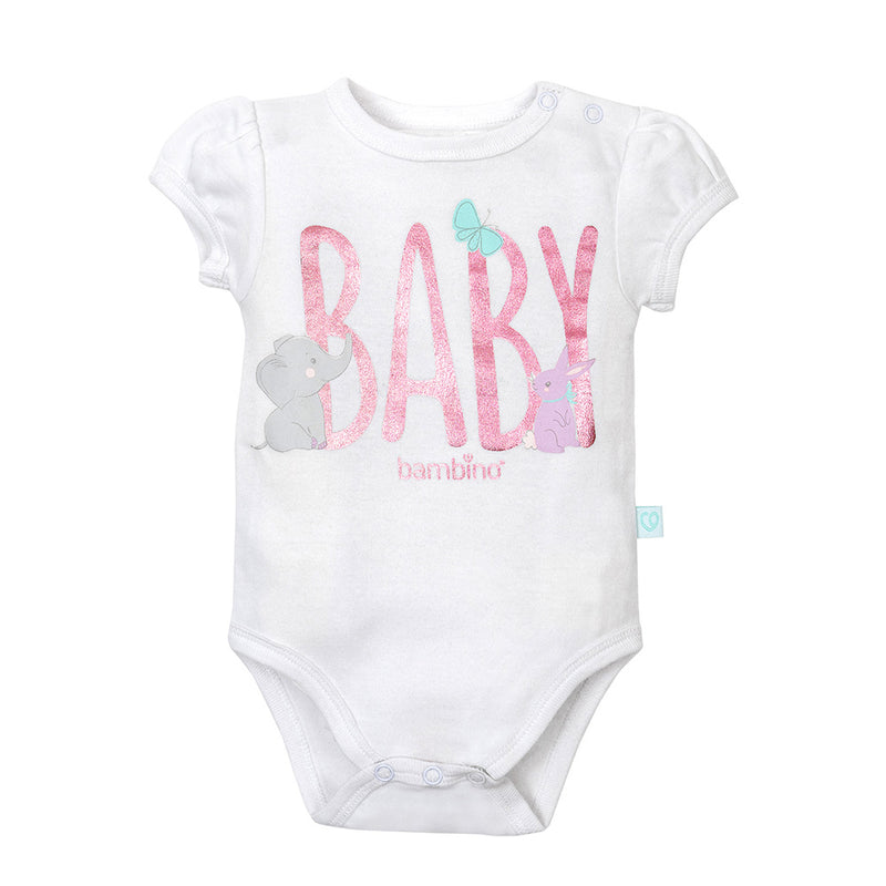 Bipack de Bodies Manga Corta 100% Algodón - Baby Elephant & Bunny
