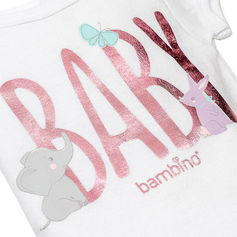 Bipack de Bodies Manga Corta 100% Algodón - Baby Elephant & Bunny