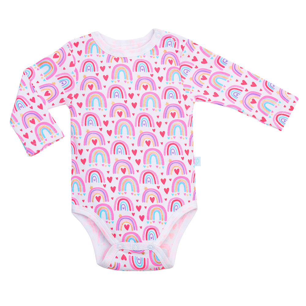 Bipack de Bodies Manga Larga 100% Algodón - Lluvia de Arcoiris