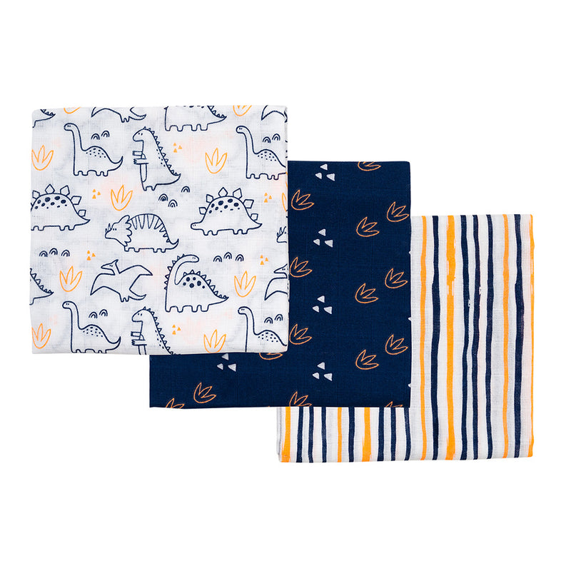 Set 3 Pañales Tuto Azul Dino Líneas
