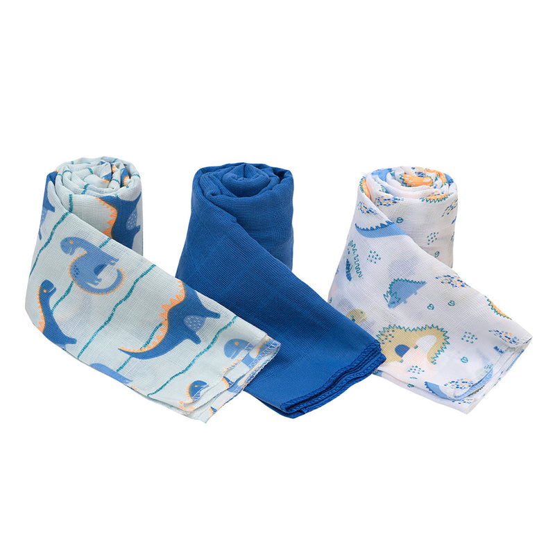 Set 3 Pañales Tuto Azul Dinosaurio