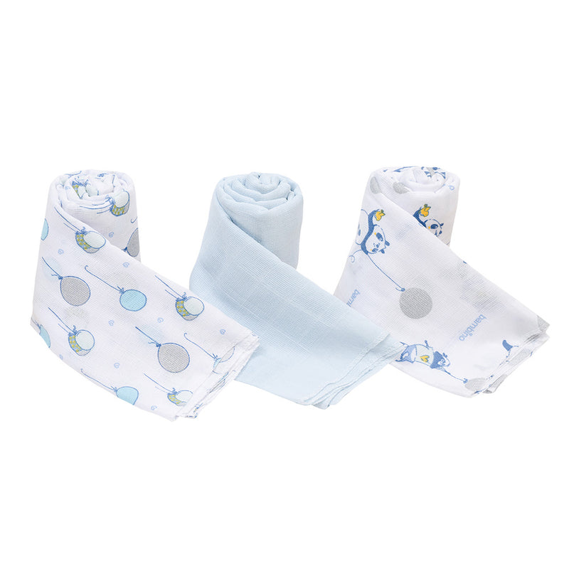 Set 3 Pañales Tuto Azul Panda