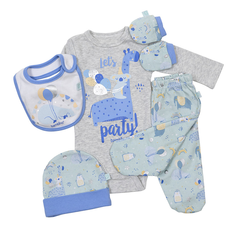 Baby Gift 5 Piezas Celeste Animales