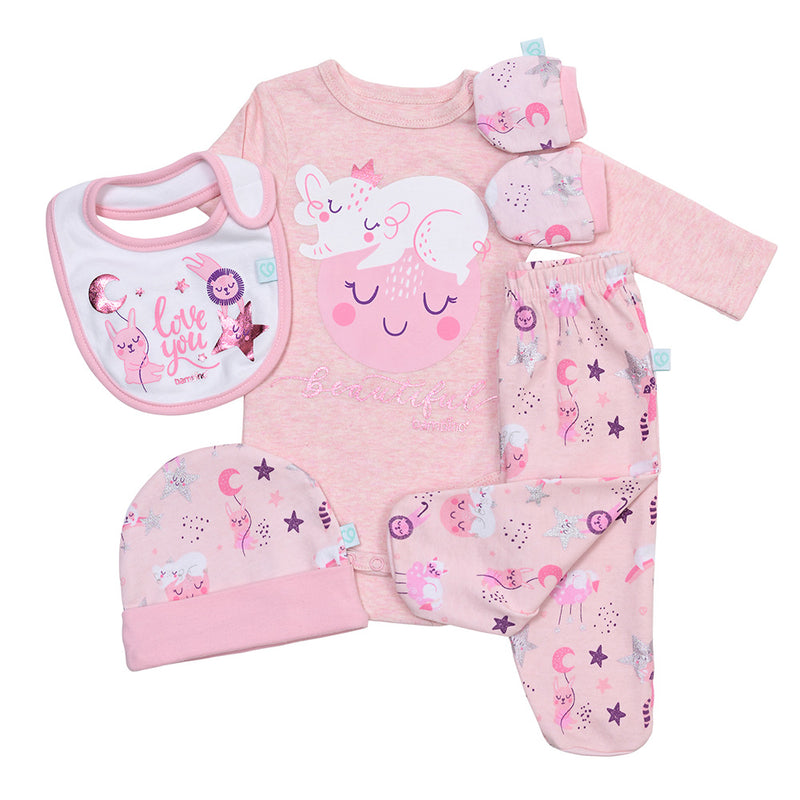 Baby Gift 5 Piezas Rosado Animales