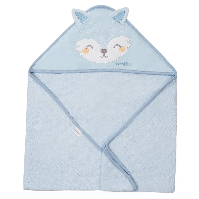 Toalla con Capucha Celeste Zorro