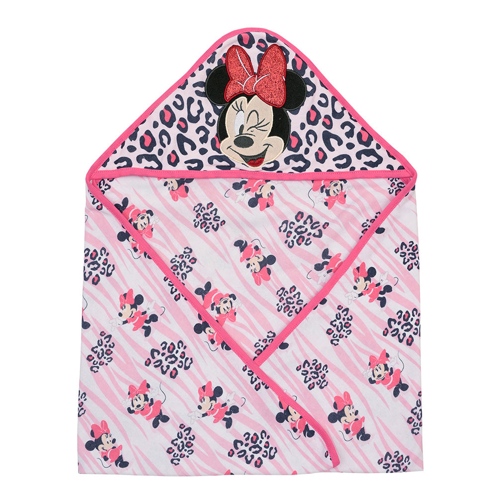 Toalla con Capucha Fucsia Minnie Animal Print