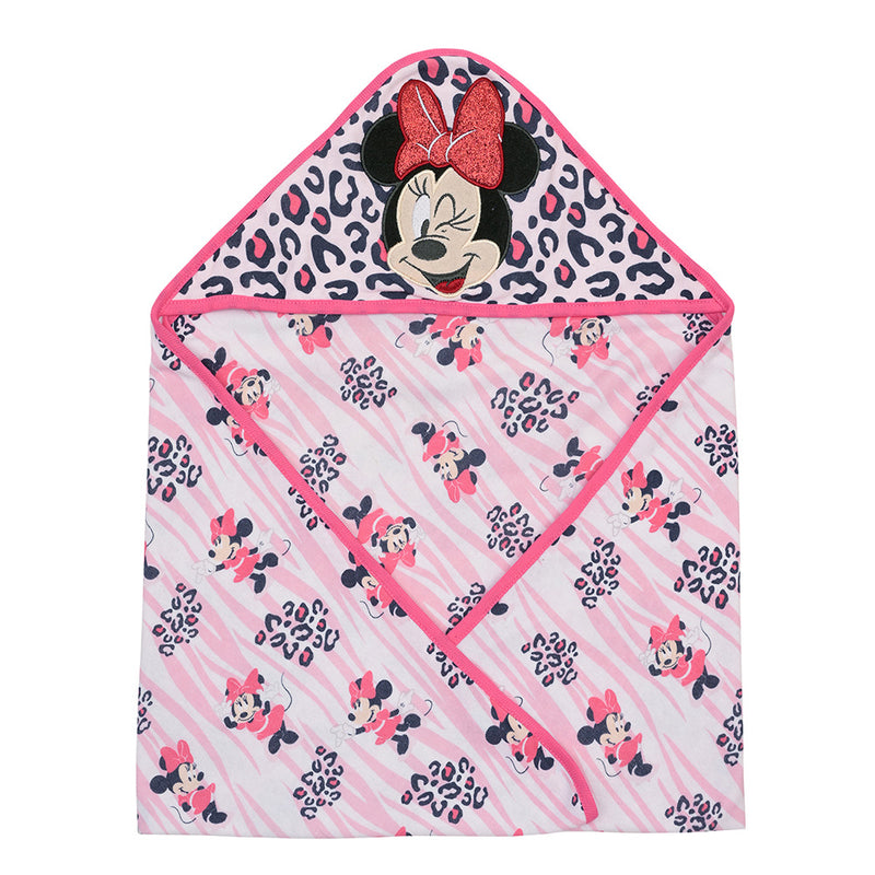 Toalla con Capucha Fucsia Minnie Animal Print