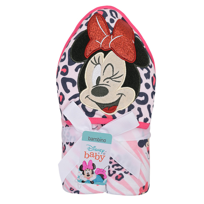 Toalla con Capucha Fucsia Minnie Animal Print