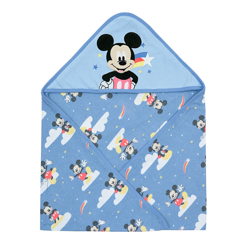 Toalla con Capucha Celeste Mickey Estrella Fugaz
