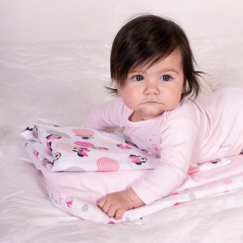 Set 3 Mantitas Franela Rosado Minnie