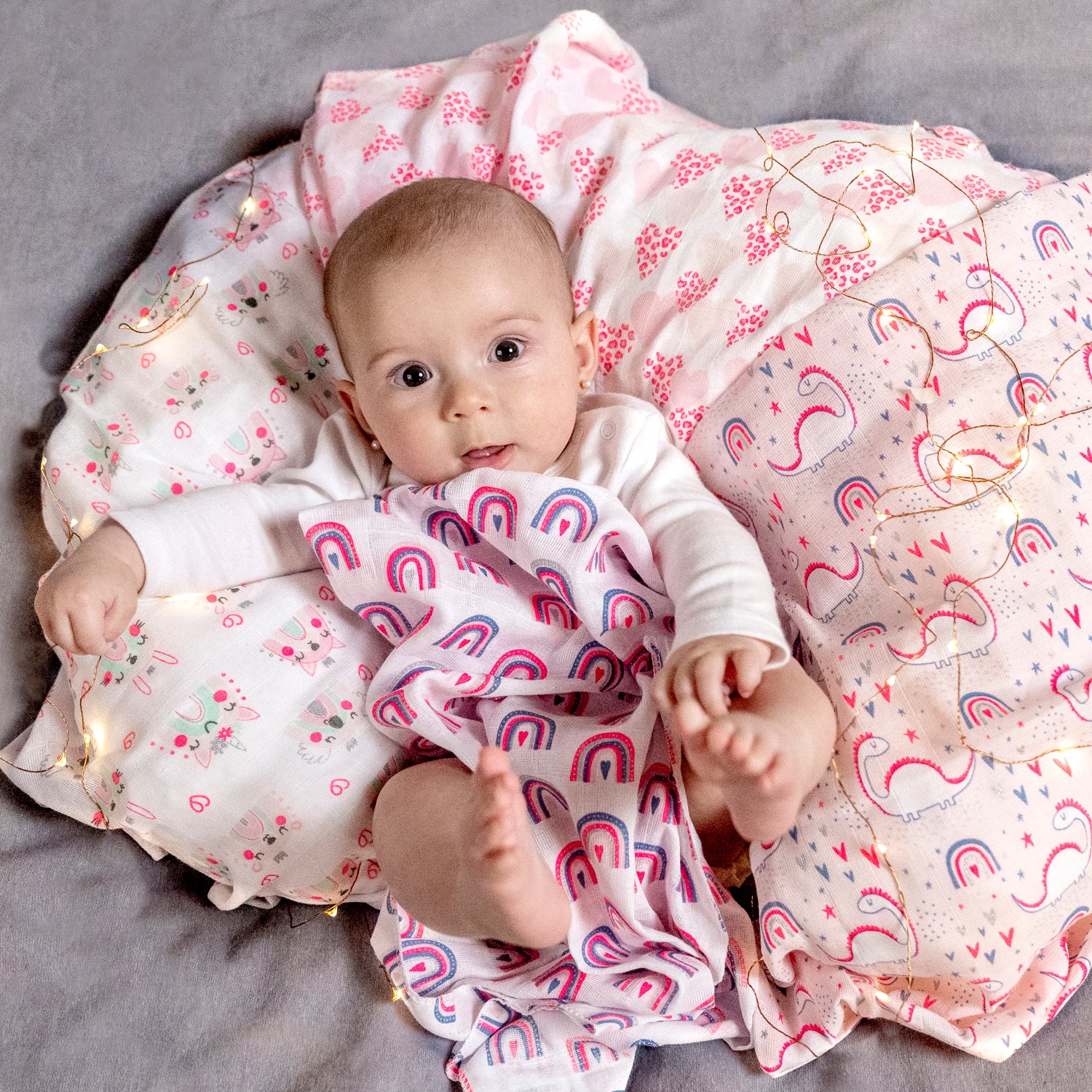 Set 3 pañales tuto rosado dinosaurio