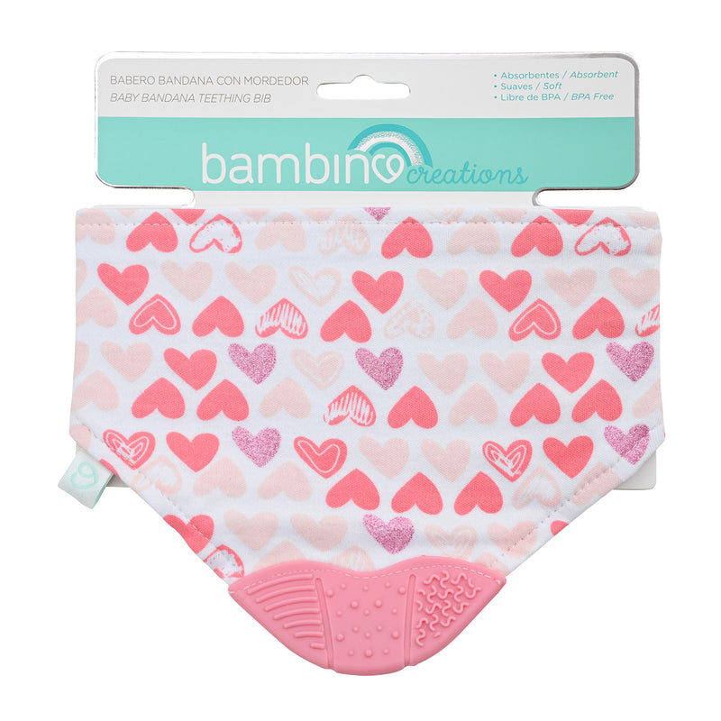 Babero Bandana con Mordedor Corazones