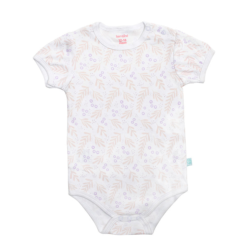 Bodys Manga Corta Set 2 Piezas 100% Algodón Conejo Rosado Claro