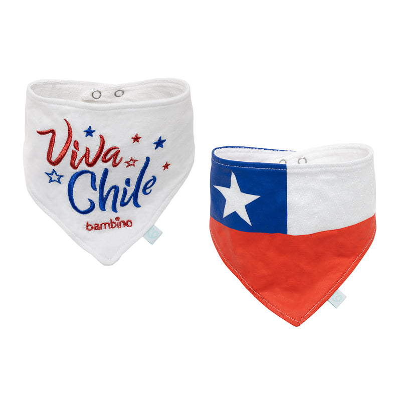 Set 2 Baberos Bandana Chile