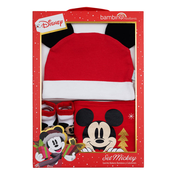 Set 3 Piezas Navidad Rojo Mickey