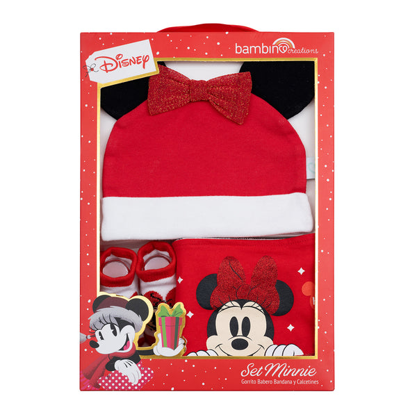 Set 3 Piezas Navidad Rojo Minnie