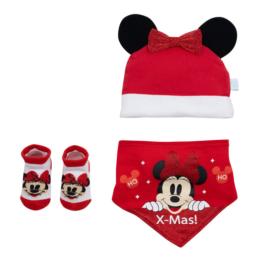 Set 3 Piezas Navidad Rojo Minnie