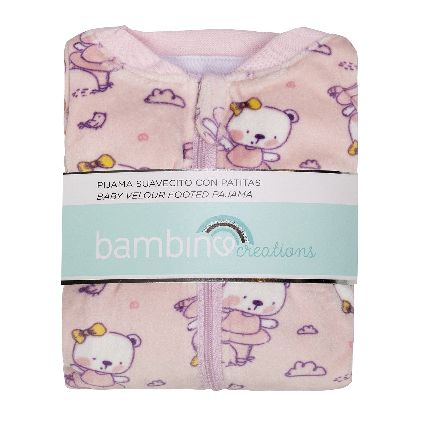 Pijama suavecito rosado osita niña