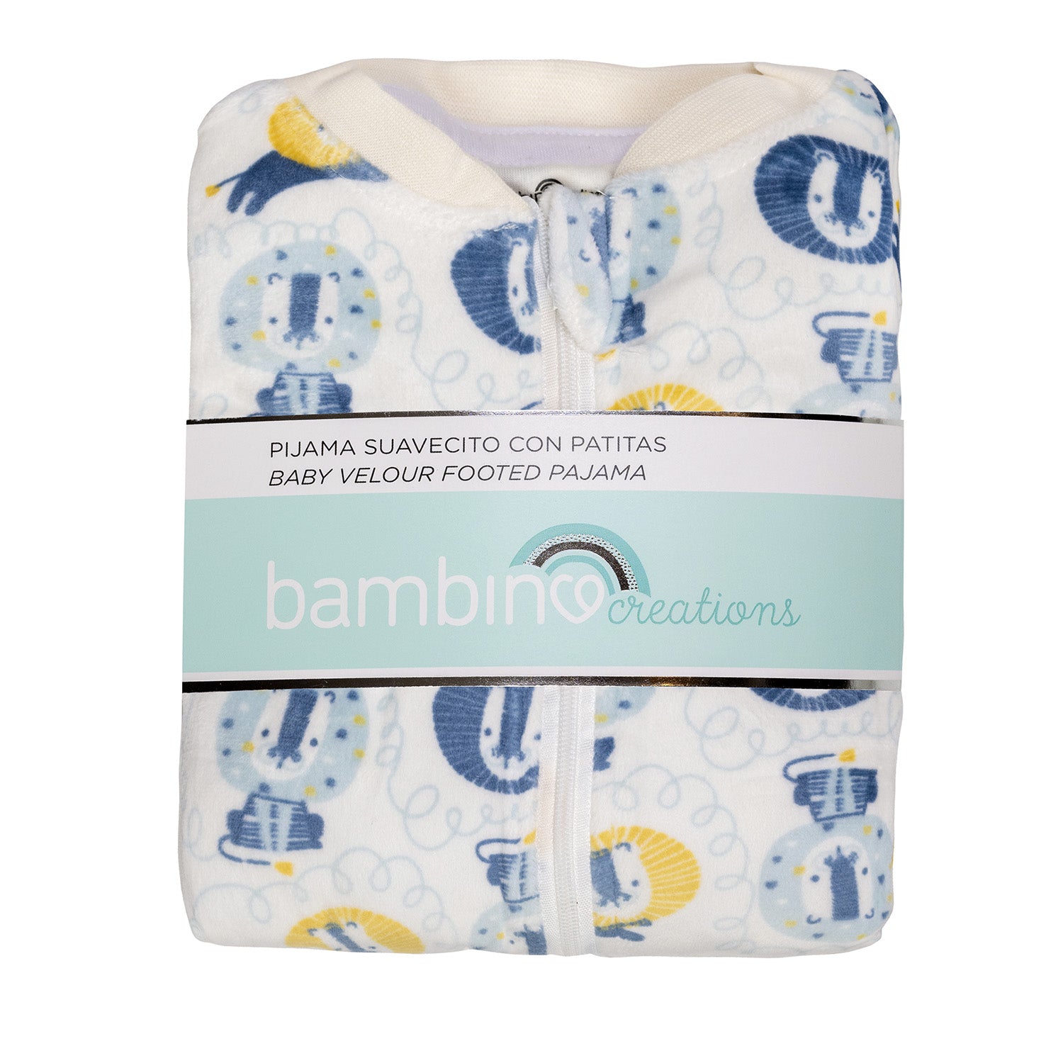 Pijama suavecito blanco león niño